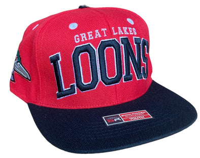 Great Lakes Loons Bimm Ridder Red & Black Snapback - Youth