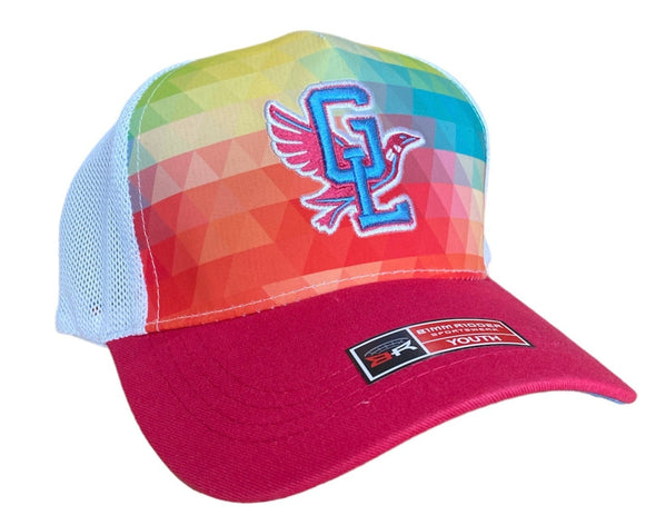 Great Lakes Loons Bimm Ridder Rainbow & White Mesh Adjustable Cap - Youth