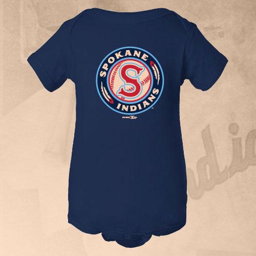 Spokane Indians Infant Creeper Navy Logo