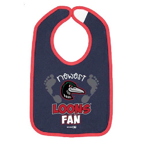 Great Lakes Loons Infant Velcro Bib - Blue