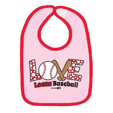 Great Lakes Loons Infant Velcro Bib - Pink