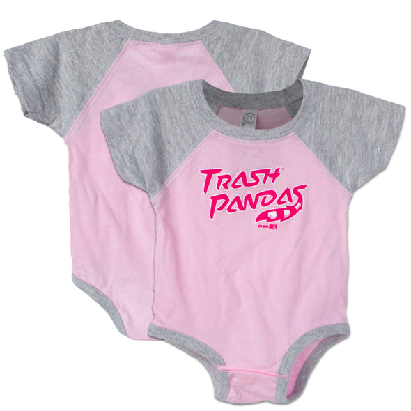 Infant Vintage Pink Trash Pandas Onesie