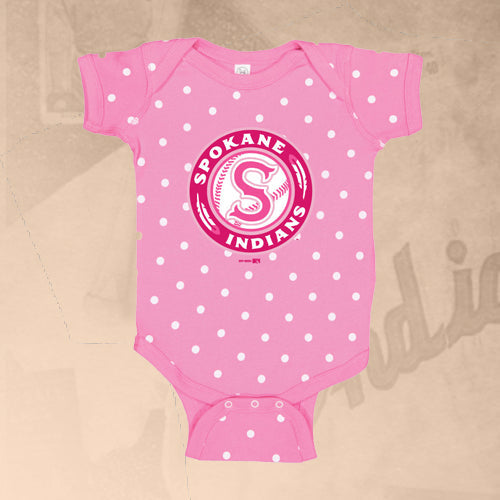 Spokane Indians Infant Raspberry Bodysuit