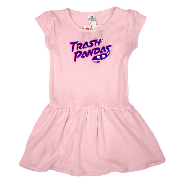 Infant Tonal Trash Pandas Bellerina Pink Dress