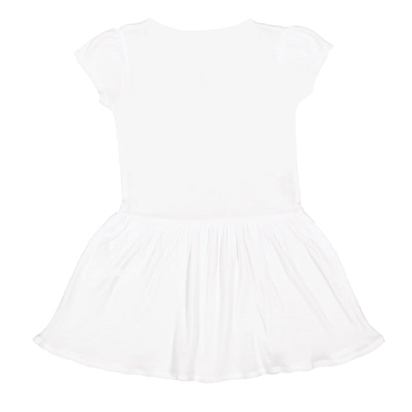 Infant Tonal Trash Pandas White Dress