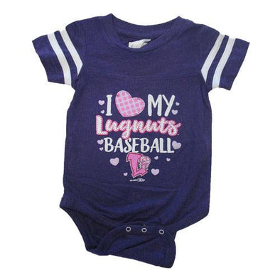 Lansing Lugnuts Infant Girls Sporty Bodysuit - Purple