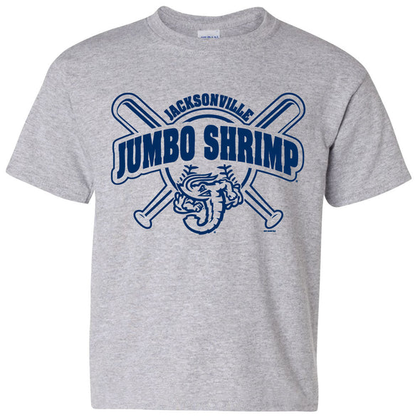 Jacksonville Jumbo Shrimp Bimm Ridder Youth Sport Gray Tee