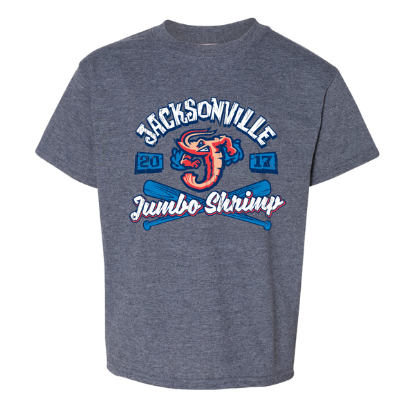 Jacksonville Jumbo Shrimp Bimm Ridder Navy Youth Softstyle Tee