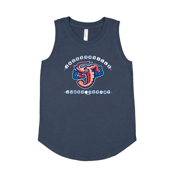 Jacksonville Jumbo Shrimp Bimm Ridder Yth Girls Denim Folklore Tank