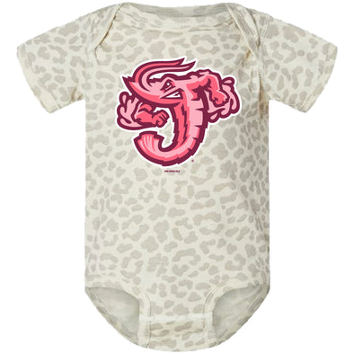 Jacksonville Jumbo Shrimp BR Leopard Logo Bodysuit