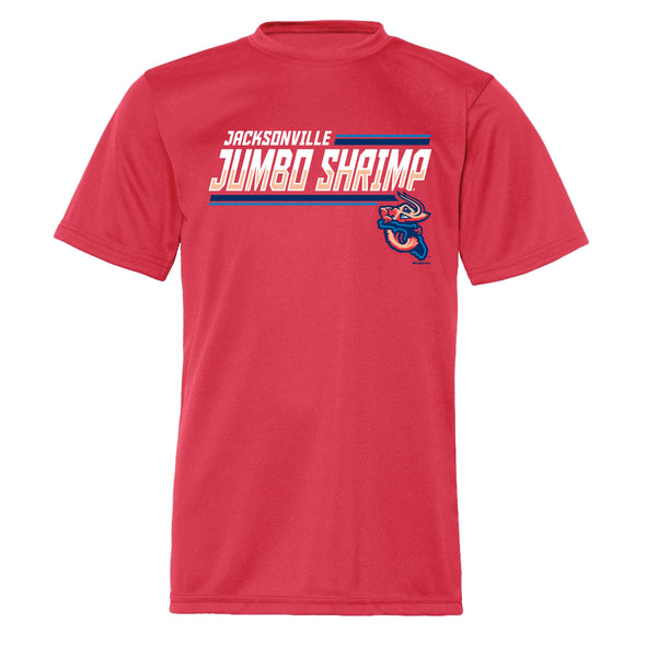 Jacksonville Jumbo Shrimp Bimm Ridder Youth Red Performance Tee