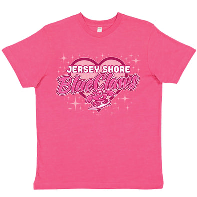 Jersey Shore BlueClaws Youth Hot Pink T-Shirt