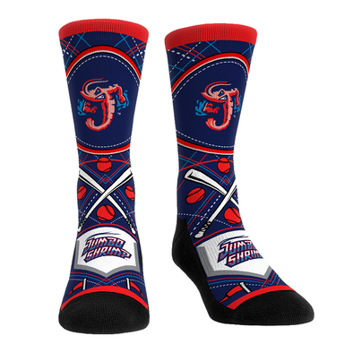 Jacksonville Jumbo Shrimp Rock Em' Socks Baseball Argyle Socks