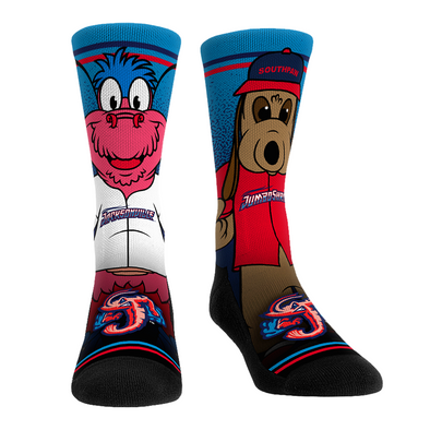 Jacksonville Jumbo Shrimp Rock Em' Socks Mascot Duo Socks