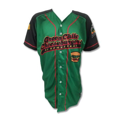 Albuquerque Isotopes Jersey-Inf/Tod Green Chile Cheeseburger Sublimated