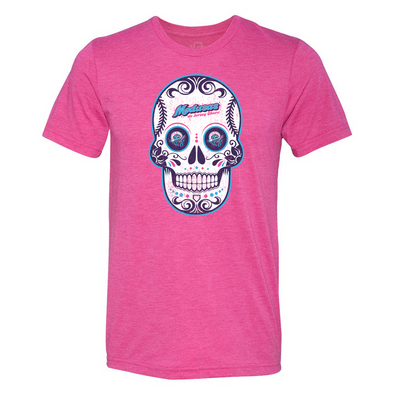 Jersey Shore BlueClaws 108 Stitches Copa Medusas De Jersey Shore Pink Sugar Skull Tee