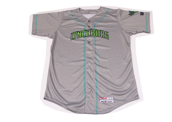 Lynchburg Hillcats Adult Gray Official Team Jersey