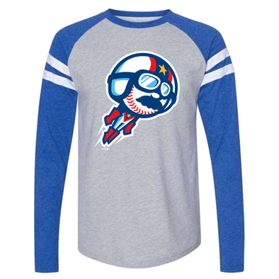 Heather Royal Mashup Boomer Long Sleeve Tee