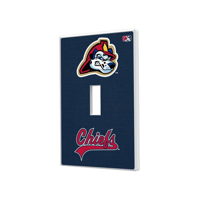 Peoria Chiefs Solid Hidden-Screw Light Switch Plate