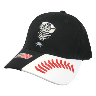 Lansing Lugnuts Youth Black/White Stitches Hat