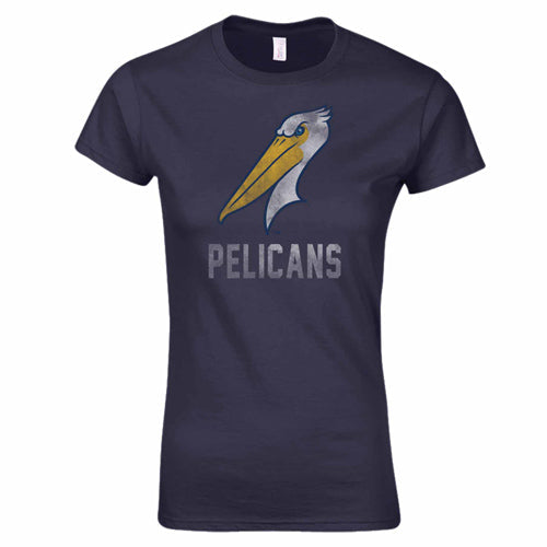 Myrtle Beach Pelicans Vantage Apparel Ladies Navy Alt Softstyle Tee