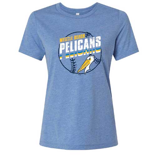 Myrtle Beach Pelicans Bimm Ridder Ladies Light Blue Hydroxy Tri-Blend Tee