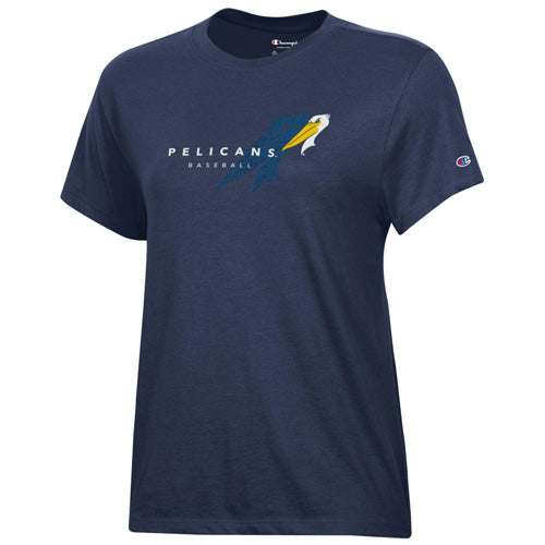 Myrtle Beach Pelicans Champion Ladies Navy Short Sleeve Core Tee