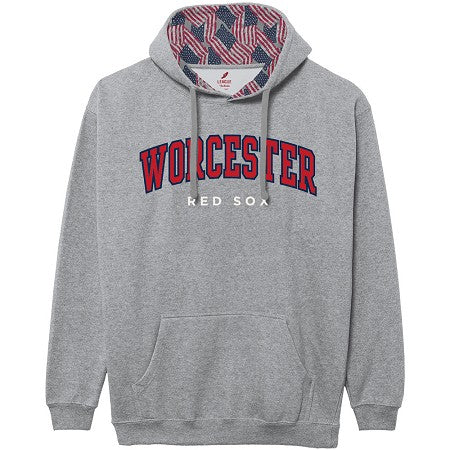 Worcester Red Sox Benchmark Colorblock Flag Hood
