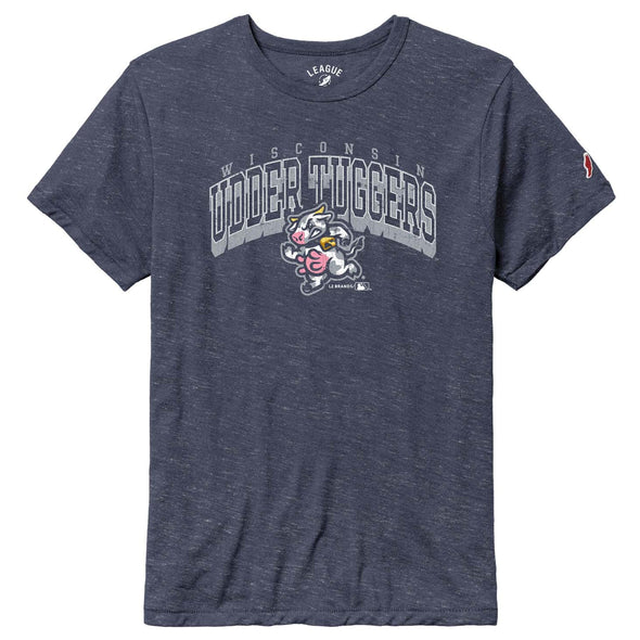 Udder Tuggers League Heather Liberty Navy Victory Falls Tee