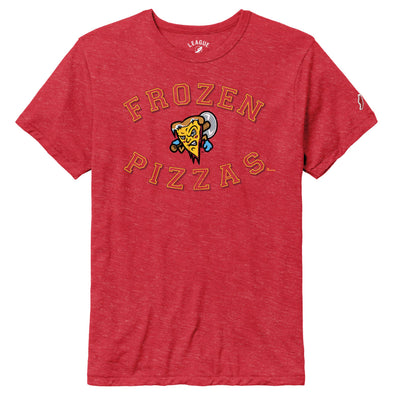 Frozen Pizzas League Heather Red Victory Falls Pizza Slice Tee