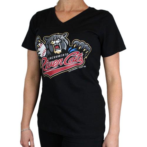 PRIMARY V-NECK BLACK, SACRAMENTO RIVER CATS