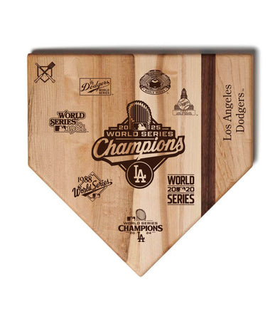 Los Angeles Dodgers World Championships Home Plate Cutting Board