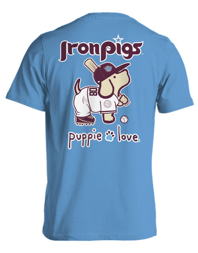 Lehigh Valley IronPigs Light Blue Puppie Love Tee PRESALE