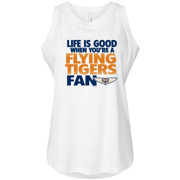 FLYING TIGERS LADIES RELAXED TANK LIFE IS GOOD