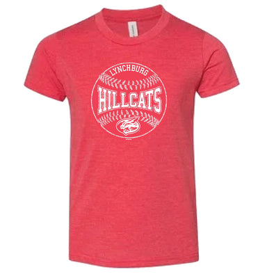 Lynchburg Hillcats Youth Heather Red Tee