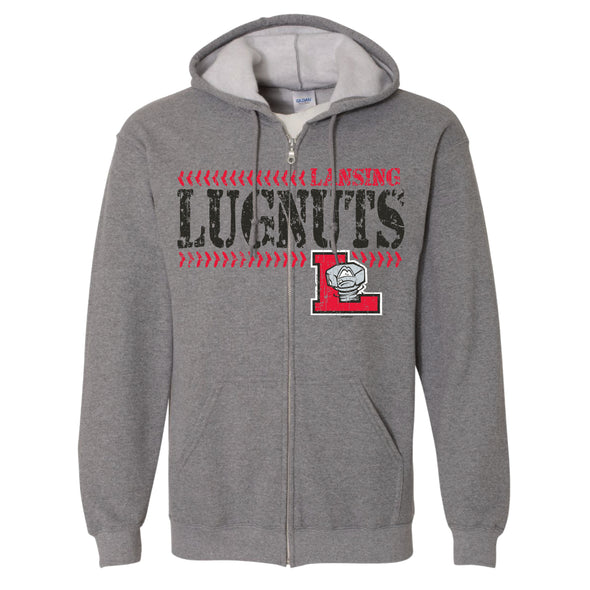 Lansing Lugnuts Full-Zip Hooded Sweatshirt