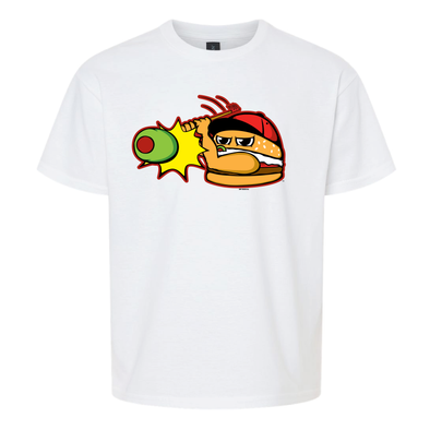 Lansing Olive Burgers White Primary Logo T-shirt