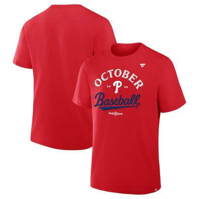 Philadelphia Phillies Men's Fanatics Red 2025 MLB Postseason Locker Room Tee
