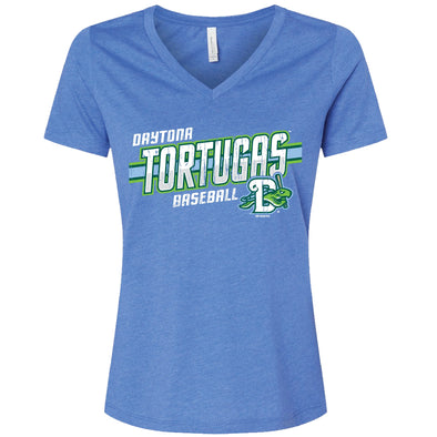 LADIES TRUE ROYAL V-NECK