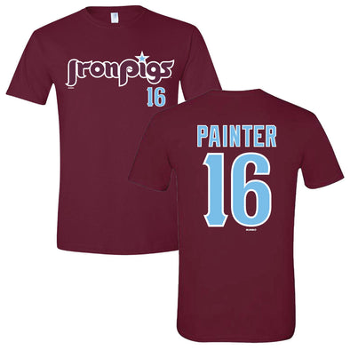 Lehigh Valley IronPigs Painter Name and Number Tee Presale