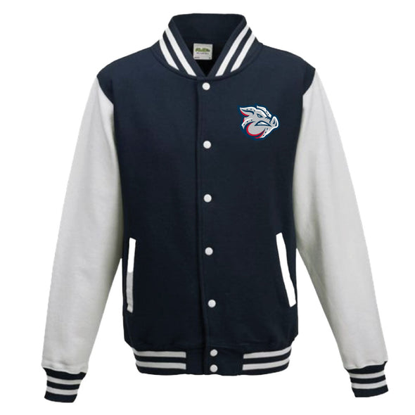 Lehigh Valley IronPigs Navy and White Letterman Jacket