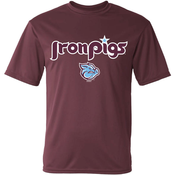 Lehigh Valley IronPigs Maroon Performance Tee