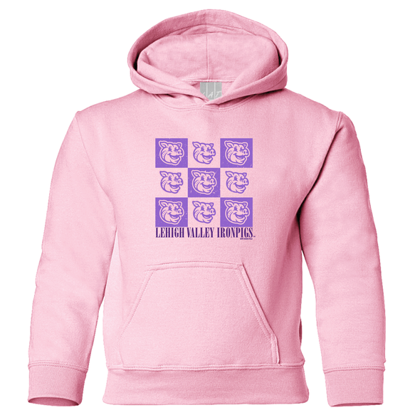 Lehigh Valley IronPigs Girls Pink Faux Back Hoodie
