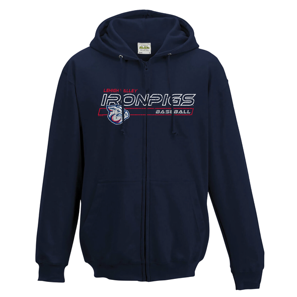 Lehigh Valley IronPigs Full Zip Adult Hoodie