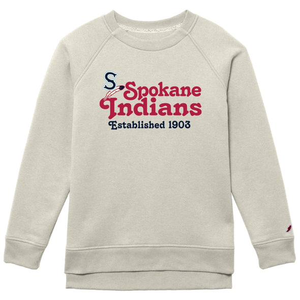 Spokane Indians Ladies Oatmeal Crewneck Sweatshirt