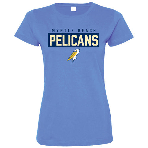 Myrtle Beach Pelicans Bimm Ridder Ladies Carolina Blue Isner Tee
