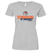 Somerset Patriots Heather Ladies  Zorros de Somerset Rotation Copa V-neck Longer Length T-shirt