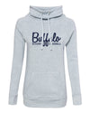 Buffalo Bisons Ladies Heather Lt Blue Cowl Neck Sweater
