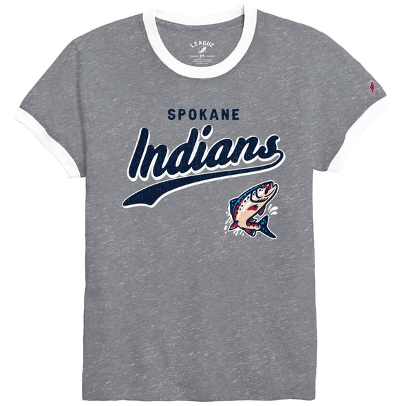 Spokane Indians Ladies Redband Ringer Tee