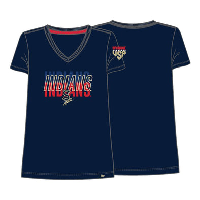 Spokane Indians Ladies V-Neck Navy NE July 4th Tee